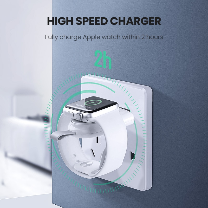 Ugreen Drahtlose Ladegerät für Apple Uhr Ladegerät Serie 5 4 3 2 1 Tragbare MFi USB Ladegerät Für Apple 3 magnetische Drahtlose Lade