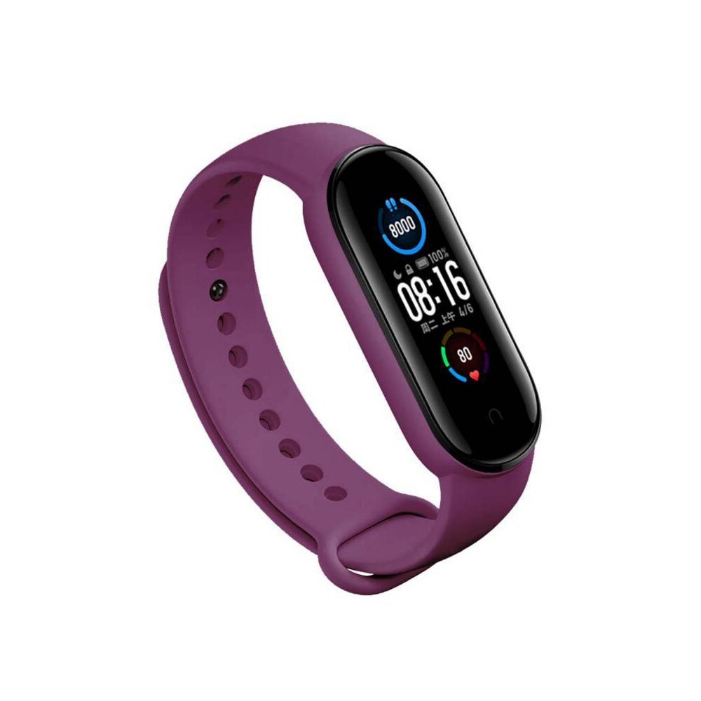 BLU Recambio Pulsera Xiaomi Mi Band 5 de Siliciona Morado Oscuro