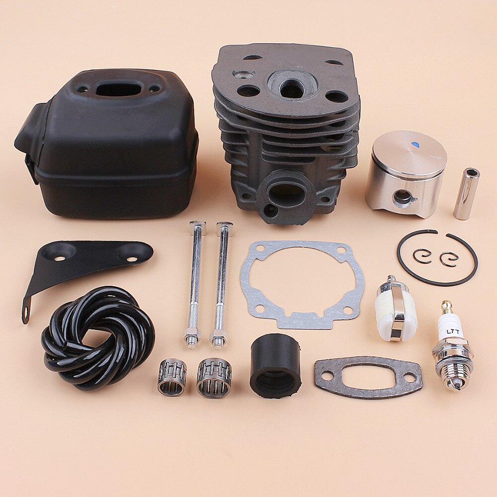 Kettingzaag Rebuild Gebruik 45 Mm Cilinder Zuiger & Uitlaat Beugel Bout Motor Kit Voor Husqvarna 50 51 55 Motor Reserveonderdelen onderdelen 503168301
