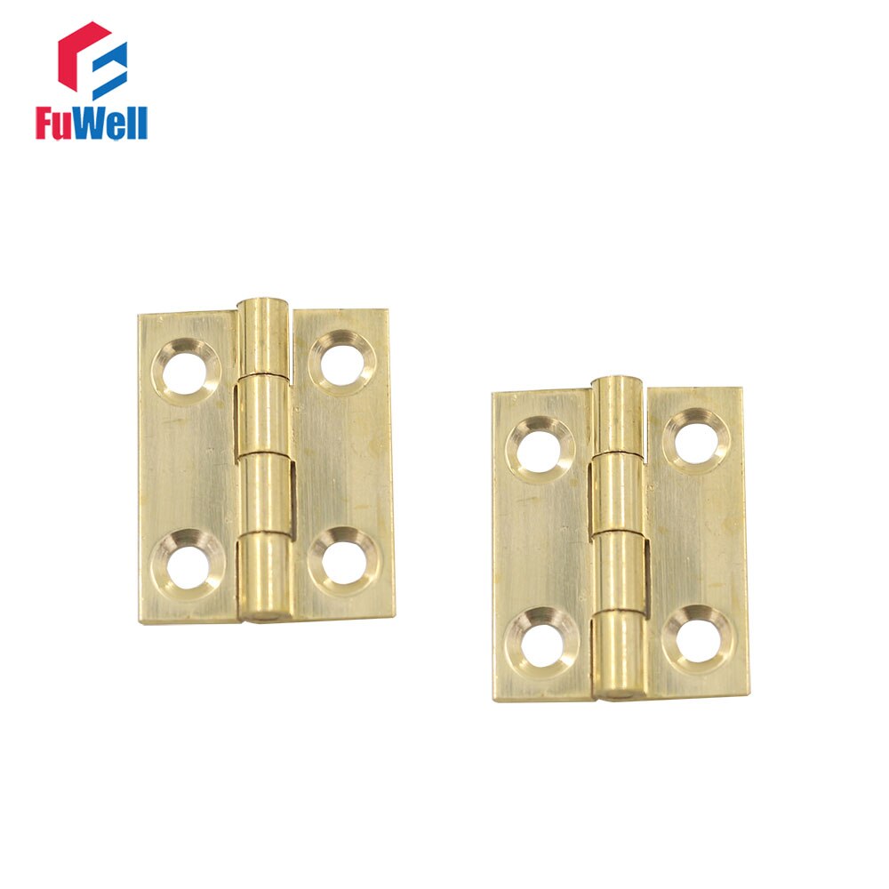 20 stks 1 &#39;&#39;Messing Mini Deur Scharnieren 1mm Dikte Messing Scharnieren voor Meubels Kast Keuken Deur Butt Scharnieren
