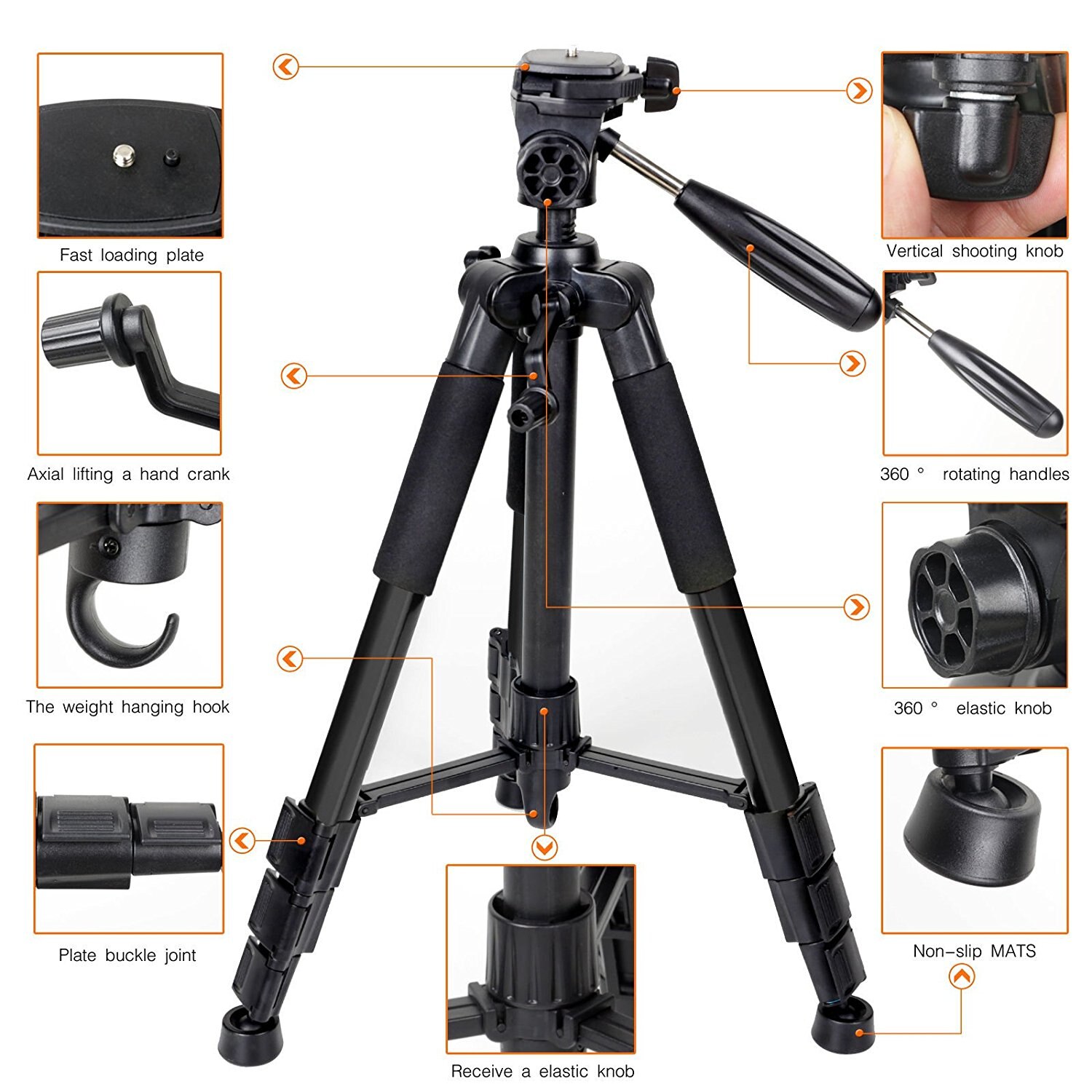 Professionele reizen Q111 draagbare aluminium statief met digitale camera SLR accessoires statief voor digitale SLR camera