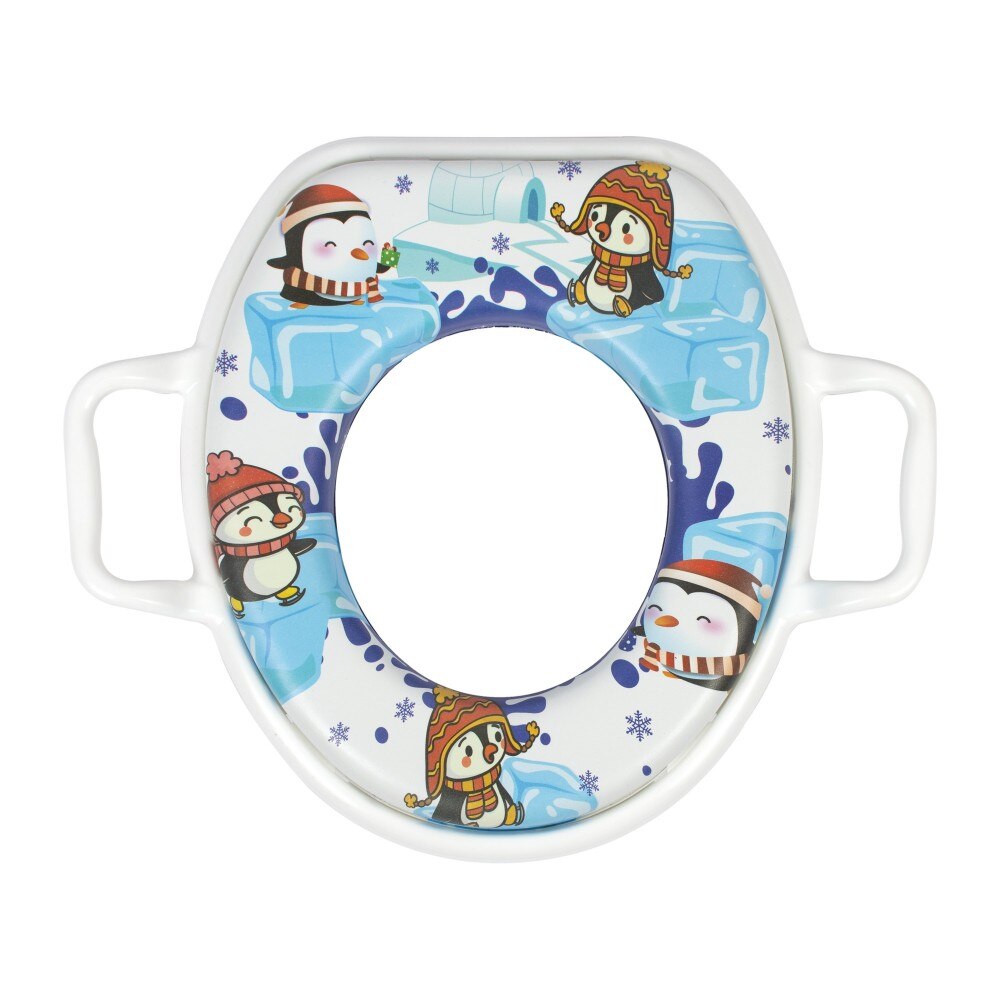 Adaptador de asiento de inodoro con de pingüino