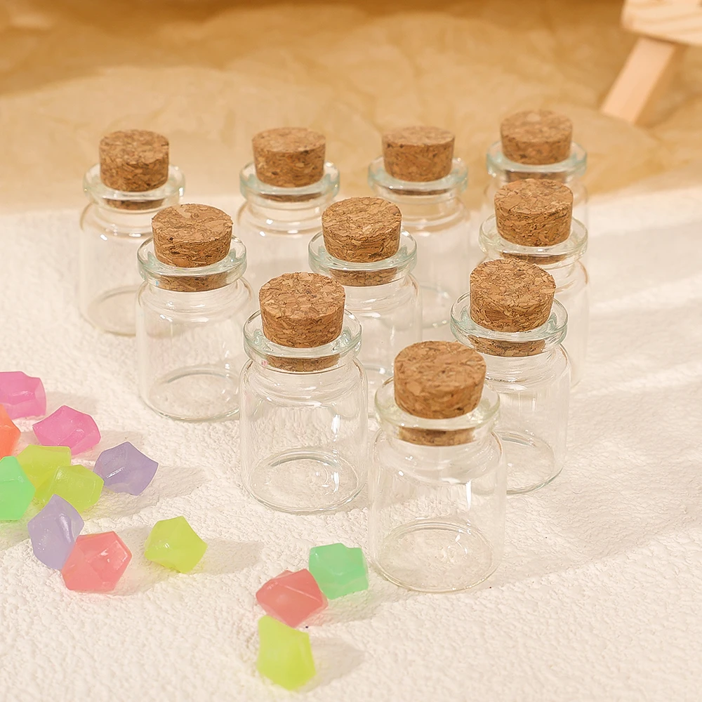 20/10 Pc Mini Kork Stopper Glas Flaschen DIY Geburtstag transparent Leere Nachricht wünschen Flasche Weihnachten Hochzeit Party Dekor