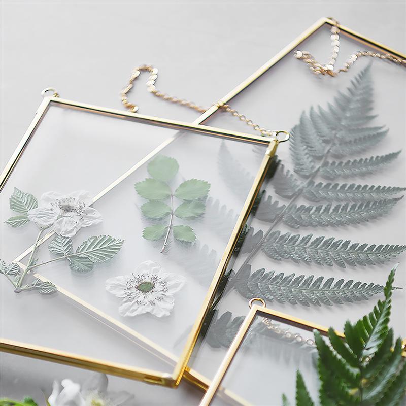 Soporte de vidrio colgante para fotos, Clip de muestra de Prame, imagen decorativa, soporte de espécimen para oficina en casa, bricolaje, foto, decoración de pared