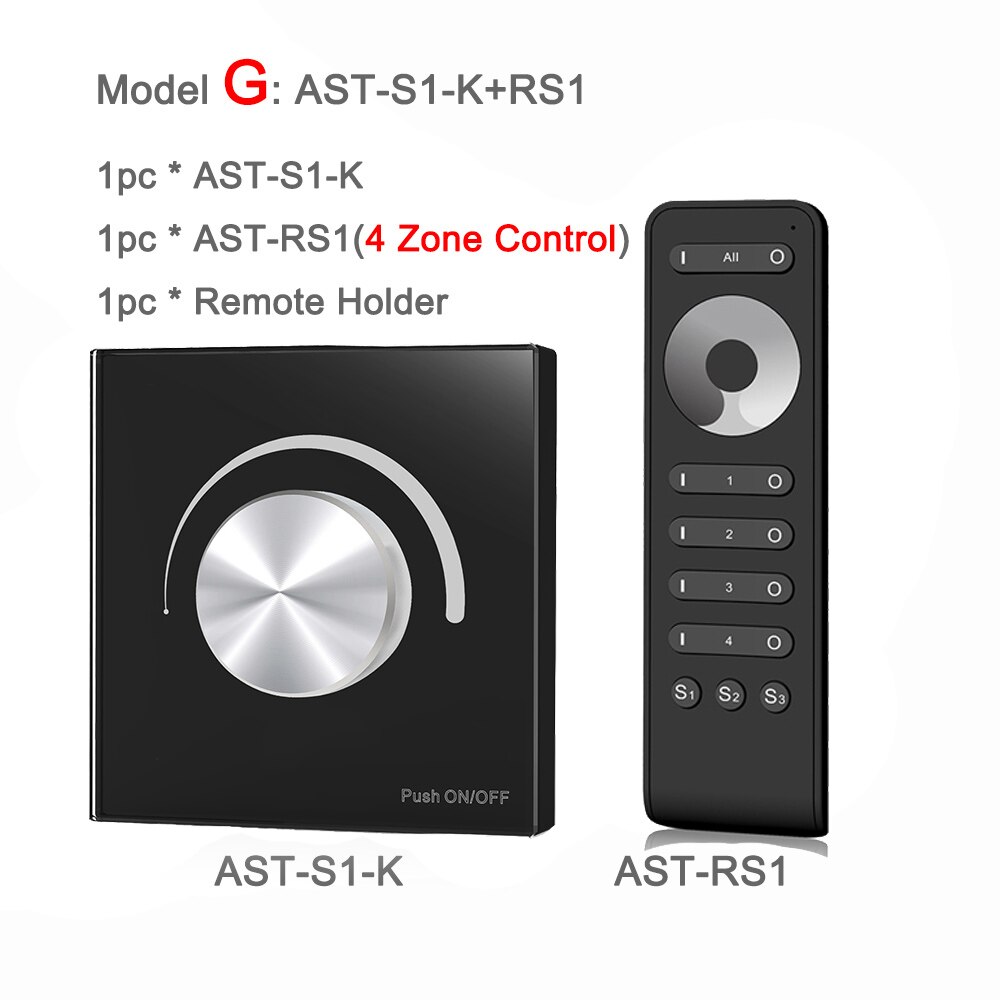 LED Dimmer Switch 220V 230V 110V AC Rotary Dimmable Wireless RF 2.4G Remote Smart Wifi Triac Dimmer for LED Lamp Bulb Light S1-K: Model G