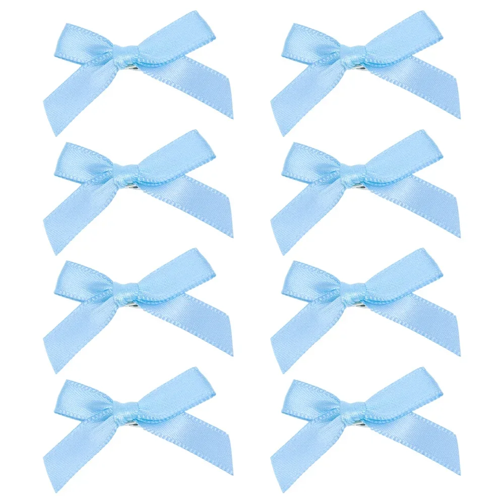 8/24PCS Bowknot Hair Clips Sweet Ballet Ribbon Bow Hairpins Bang Clip Korean Girls Mini Grabs Clips Headwear Hair Accessories: XXS / Dark Khaki