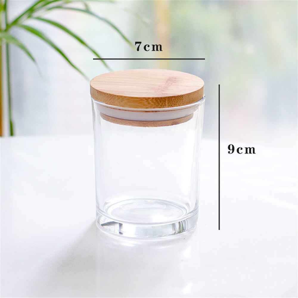 Pratici barattoli di candele fai-da-te vasetti di candele in vetro per aromaterapia tazze di candele fai-da-te: trasparente