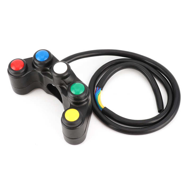 Accesorios de coche, mando remoto, 5 botones, ATV, conjunto de interruptor de Control de motocicleta para manillar de 22mm (7/8 pulgadas) con