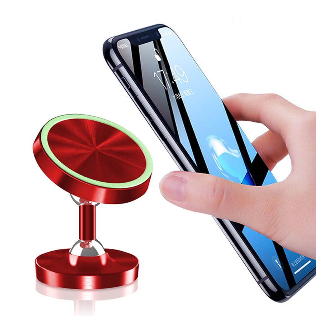 Lichtgevende Telefoon Houder Legering Magnetische Auto Telefoon Houder Universele Auto Dashboard Mount Mobiele Houder Magneet Gps Houder