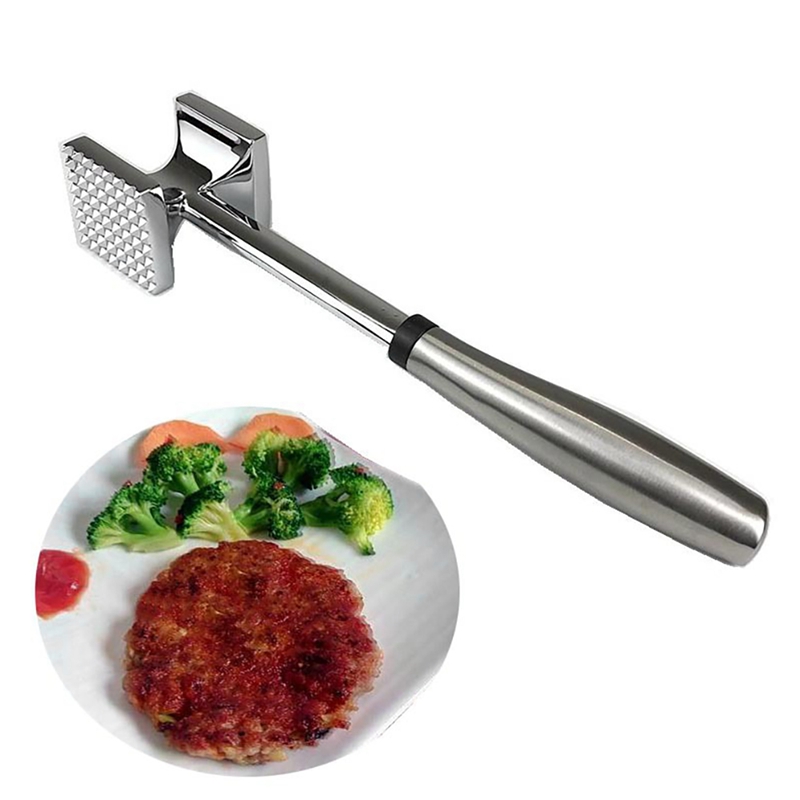 Meat Tenderizer Aluminum Alloy Meat Hammer Kitchen Meat Mallet Non-SLIP Grip Meat Tenderizer Hammer Meat Tenderizer Tool: Default Title