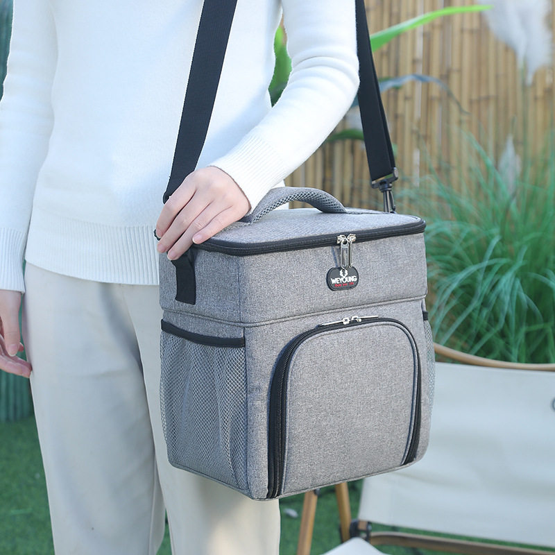 Large Capacity Thermal Insulation Lunch Bag Oxford Cloth Food Storage Picnic Bags Tote Portable Cooler Box Bags