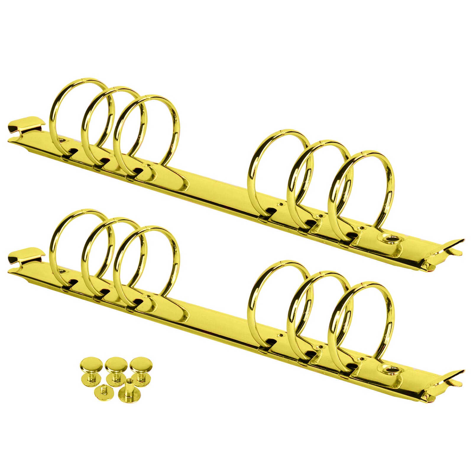 Classeur à anneaux A5 en métal or Rose, 6 trous, 30mm, classeur à feuilles mobiles: A5 Gold 30mm