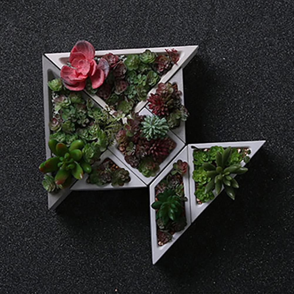 Jardinière en béton Silicone moule losange en forme d'hexagone géométrique décoration de la maison artisanat en pot plantes succulentes ciment Vase moules