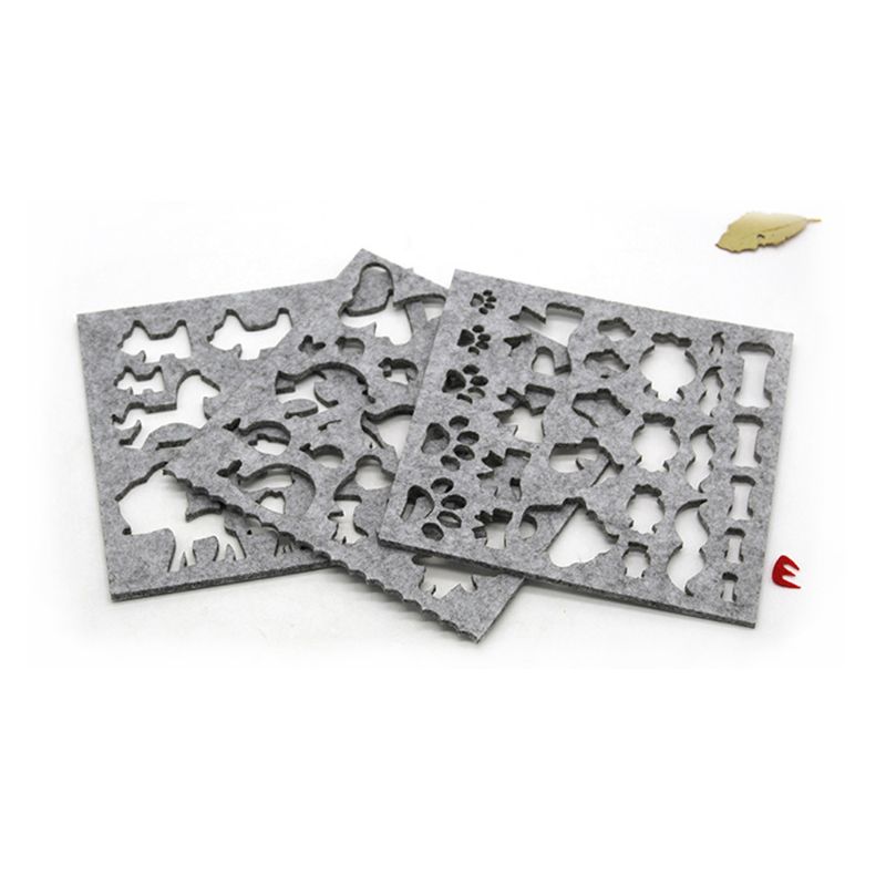 7pcs Wool Felt Mold Needle Felting DIY Craft Stencil Applique Handicraft Shaping Mould Sewing Accessories