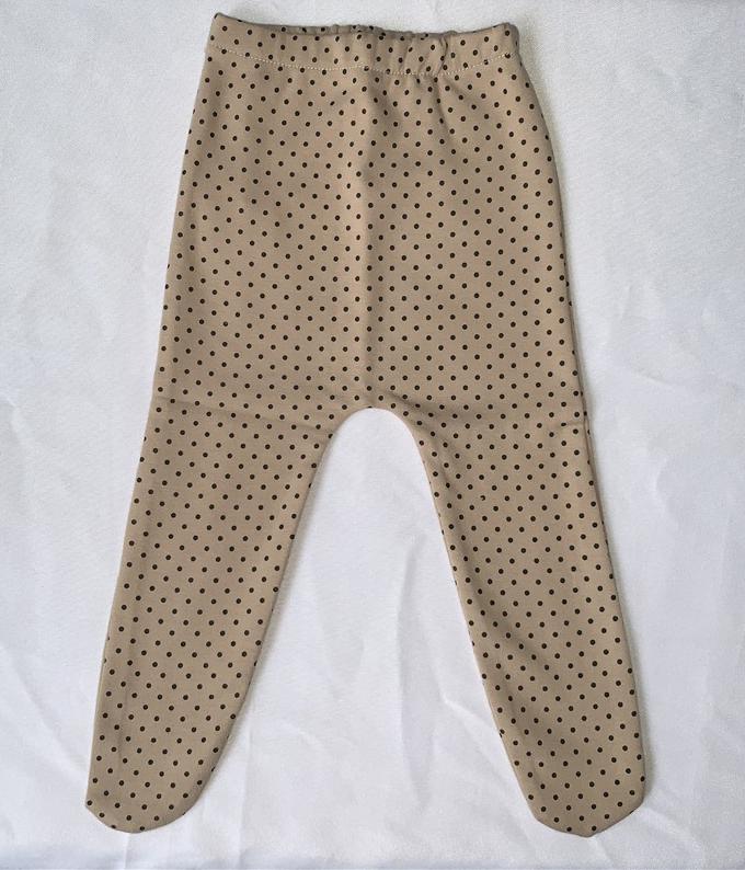 Newborn Trousers Footed Baby Pants Full Small Dots Baby Boys Girls Leggings All-match Pants: real photo  B / 24M