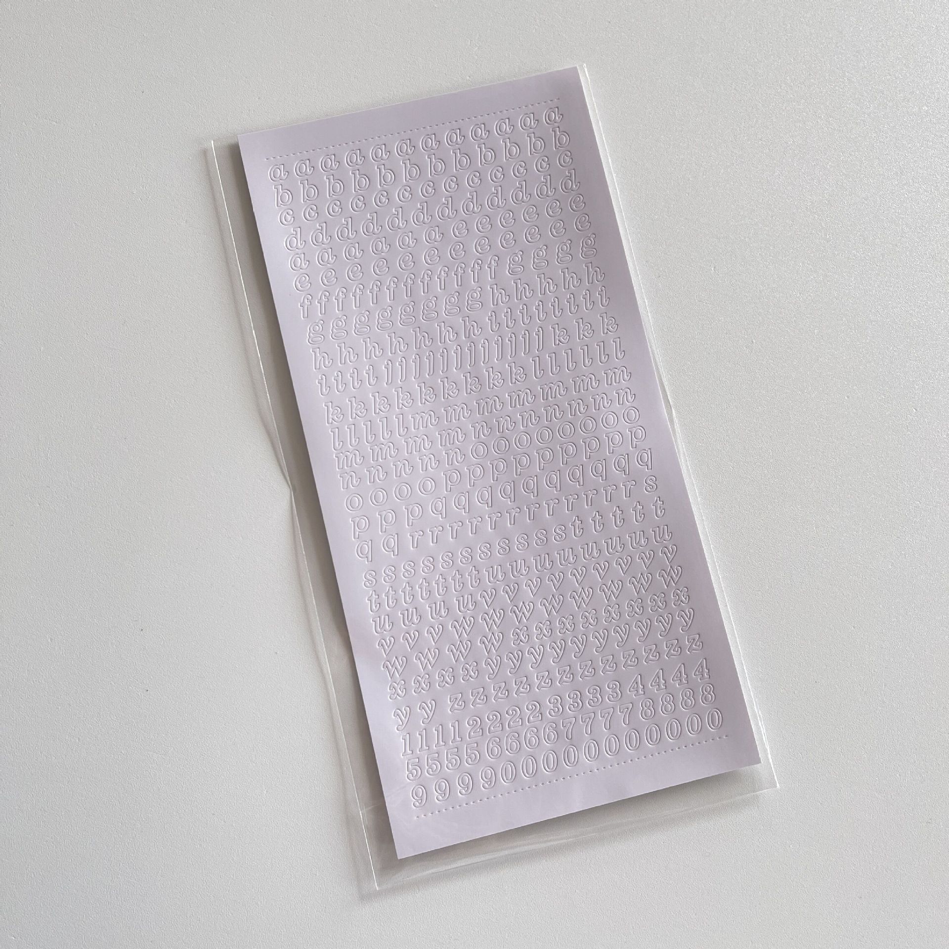 Pegatinas de letras y números para Álbum de tarjetas de Idol DIY, pegatina de diario de Scrapbooking bronce de oro y plata, papelería coreana, 1 hoja: Gris claro
