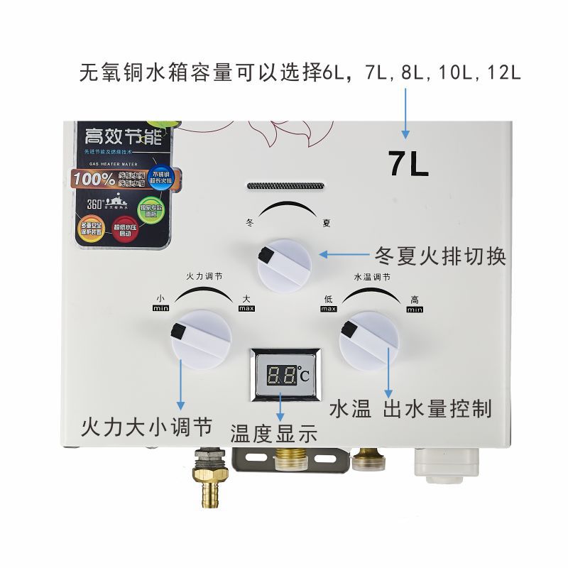 Gas Water Heater Stove-Piped Water Heater Liquefied Petroleum Gas (LPG) and Natural Gas Water Dispenser Household