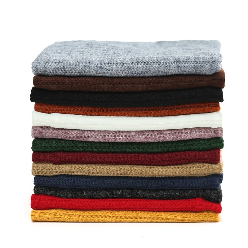 Unisex Winter Scarf Knit Solid Women Ring Neck Scarves Thick Fur Bandana Cotton Men Outdoor Warm Soft Collar Wraps