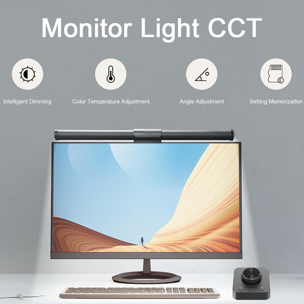 Wiscolor LED-computermonitor lichtbalk met afstandsbediening oogzorg tafellamp dimbaar scherm lichtbalk geen schittering thuiskantoor gaming