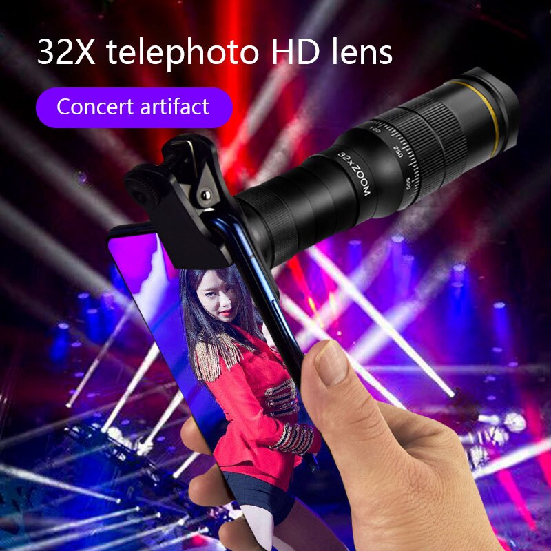 18x téléobjectif universel 18x objectif de téléphone portable HD téléphone portable Zoom externe téléobjectif pour les Sports de plein air