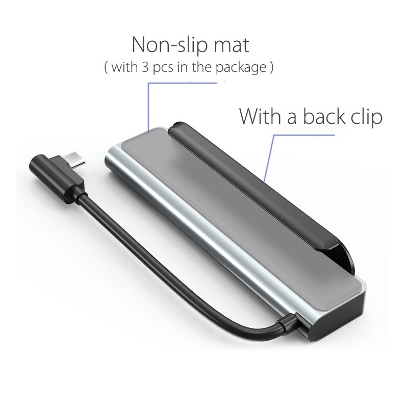 6in1 typu C USB-C piasta dla telefonów komórkowych Tablet z funkcją telefonu Surface Pro iść książki na Laptop z otworem 4K HD PD 3.0 dla Nintendo przełącznik