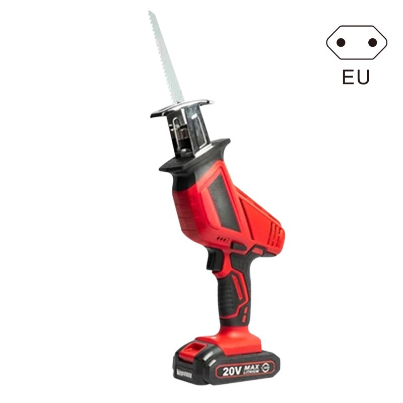 Reciprocating Saw Multifunction Portable Rechargeable Electric Saw for Woodworking Metal Ceramic Plastic E2S: EU