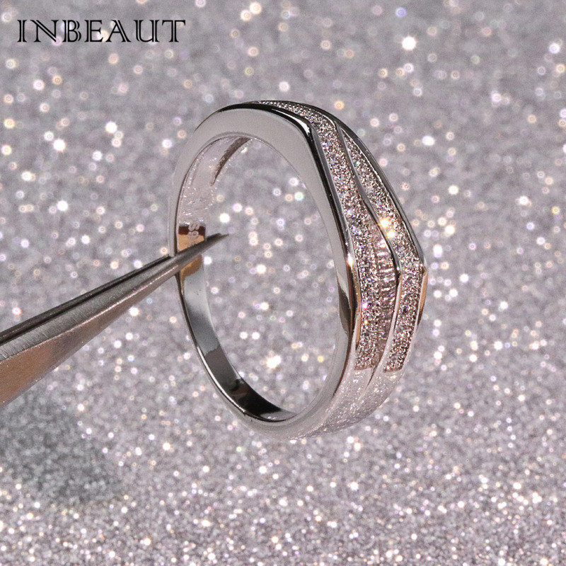 INBEAUT Doppel Split Crown Micro Runde Kubikzironia Party Ring für Frauen Trendy Besondere Liebe Ringe Elegante Schmuck