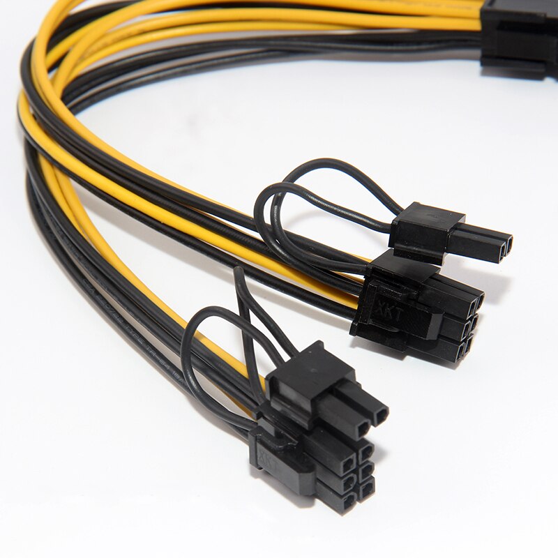 EPS CPU 8pin 8pin per 2-port PCIe Dual PCI-Express 6 + 2pin Y Splitter Minatore GPU di Alimentazione Della Scheda grafica Cavo di Alimentazione Cavo di 18AWG 20 CENTIMETRI