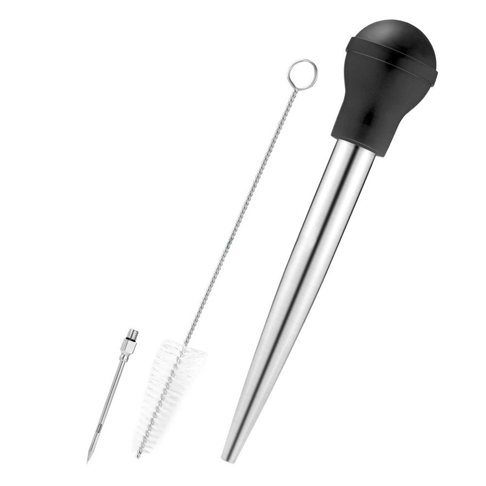 Kruiden Injectoren 304 Roestvrij Staal Voor Diy Bbq Keuken Koken Turkije Vlees Marinade Injector Tool