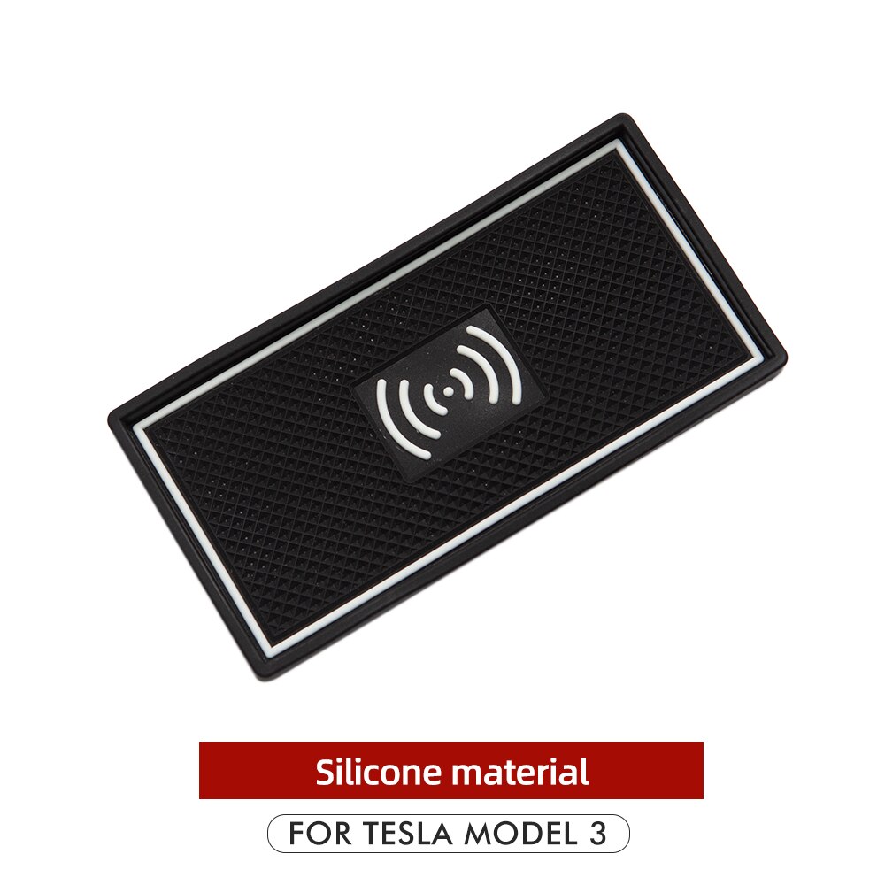 🌠 heenvn modell 3 modeller kortholder puter til tesla modell 3 tilbehør bil armlen boks matte sklisikker for modell syx modely tre: Hvit