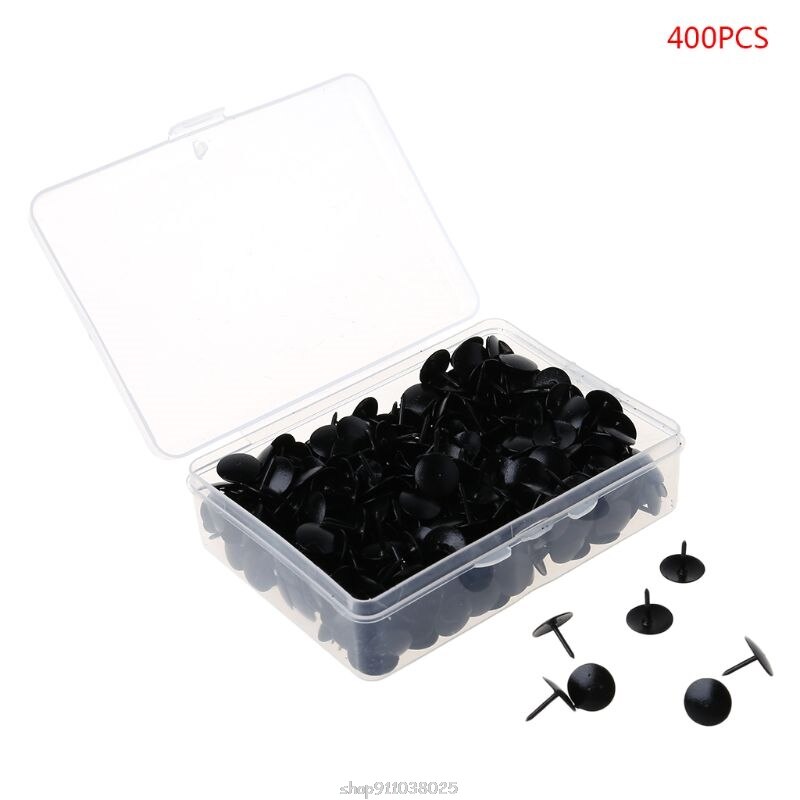 400pcs Metal Thumbtack Drawing Pins Pushpin Cork Board Photo Wall Map Markers Office Supply Ja21 21: Black