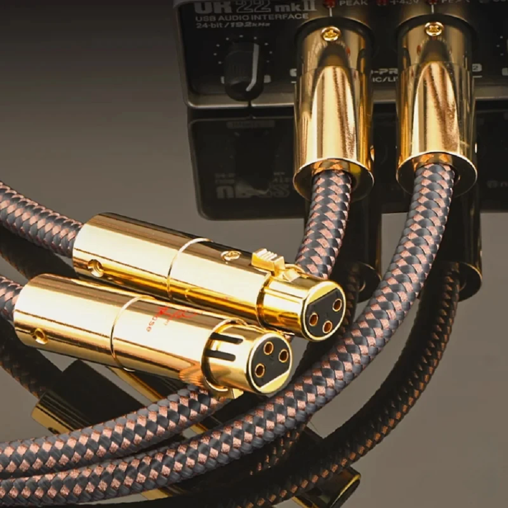 par accuphase 40th jubileums hifi xlr-kabel ledning occ xlr hann-til-hunn-linje høy renhet oksygenfri kobberkabel