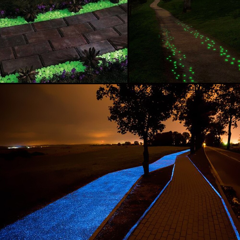 Garden Decoration 50Pcs Glow Stone for Jardin Garden Pebbles Glow Stones Rocks for Park Path Patio Lawn Decor Luminous Stones