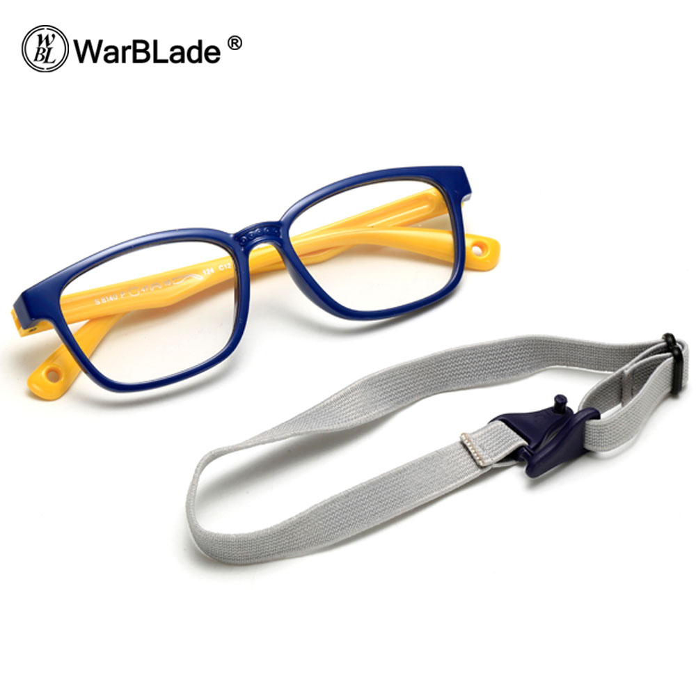 Gafas de silicona para niños y niñas, montura Flexible para gafas, estuche gratis
