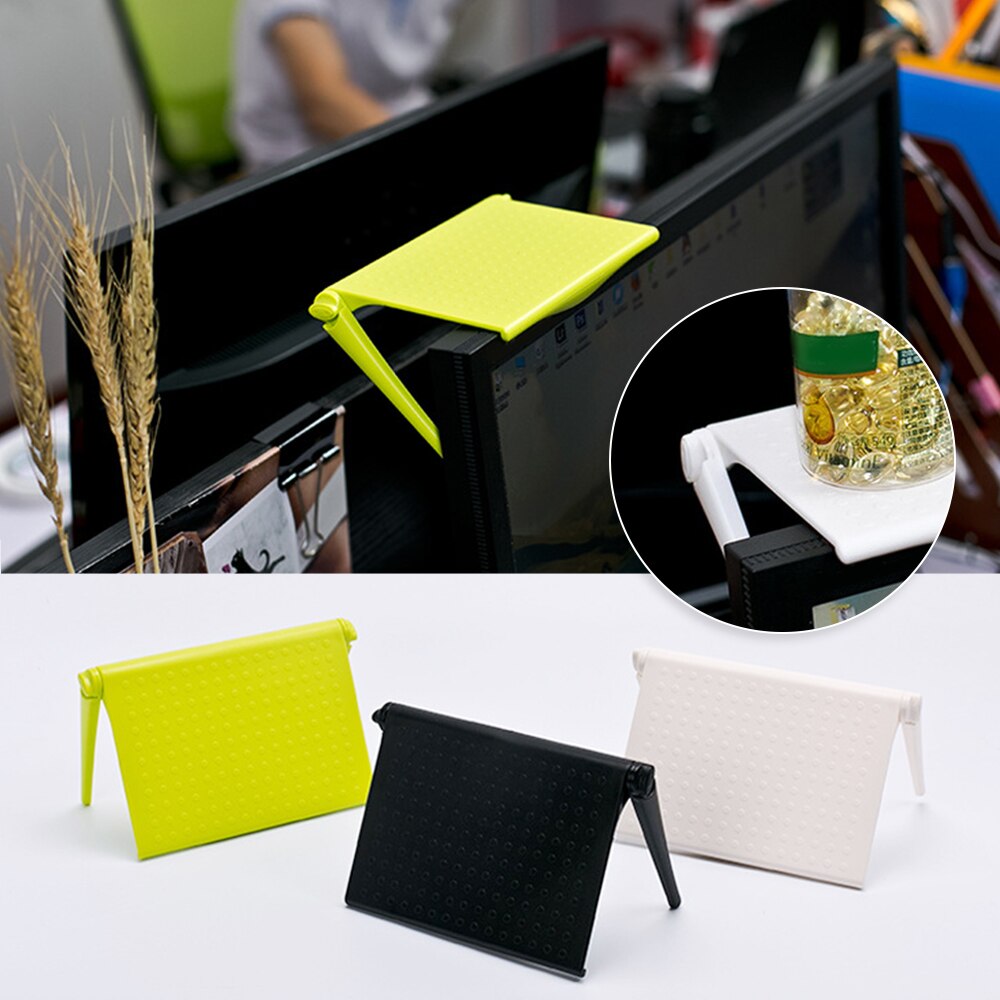TV support ordinateur moniteur Riser socle de bureau présentoir étagère de rangement bureau en plastique bureau à domicile poste de travail de bureau organisateur 4 pièces