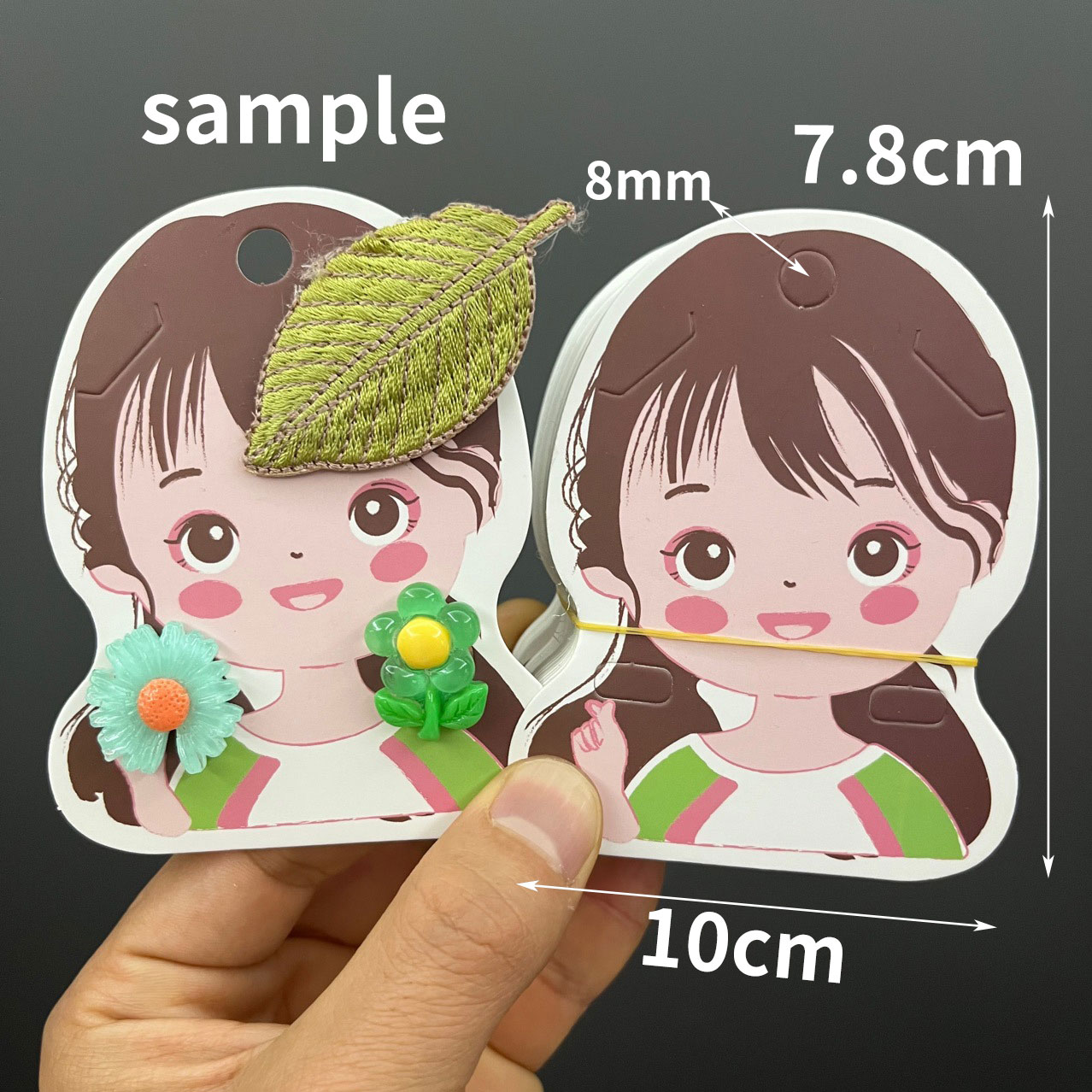 50 unids/lote de pasadores, tarjeta de papel de embalaje, tarjetas de exhibición para niñas pequeñas y bonitas para accesorios para el cabello DIY, etiquetas de precio al por menor, etiquetas de soporte: Rojo