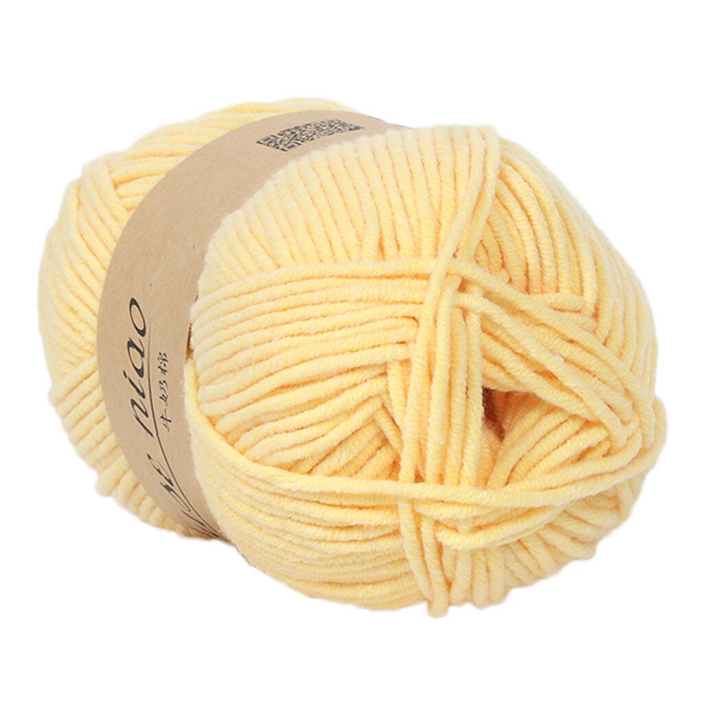 1PC 50g crochet yarn Chunky Colorful Hand Knitting Baby Milk Cotton Crochet Knitwear Wool merino knitting wool yarn: C