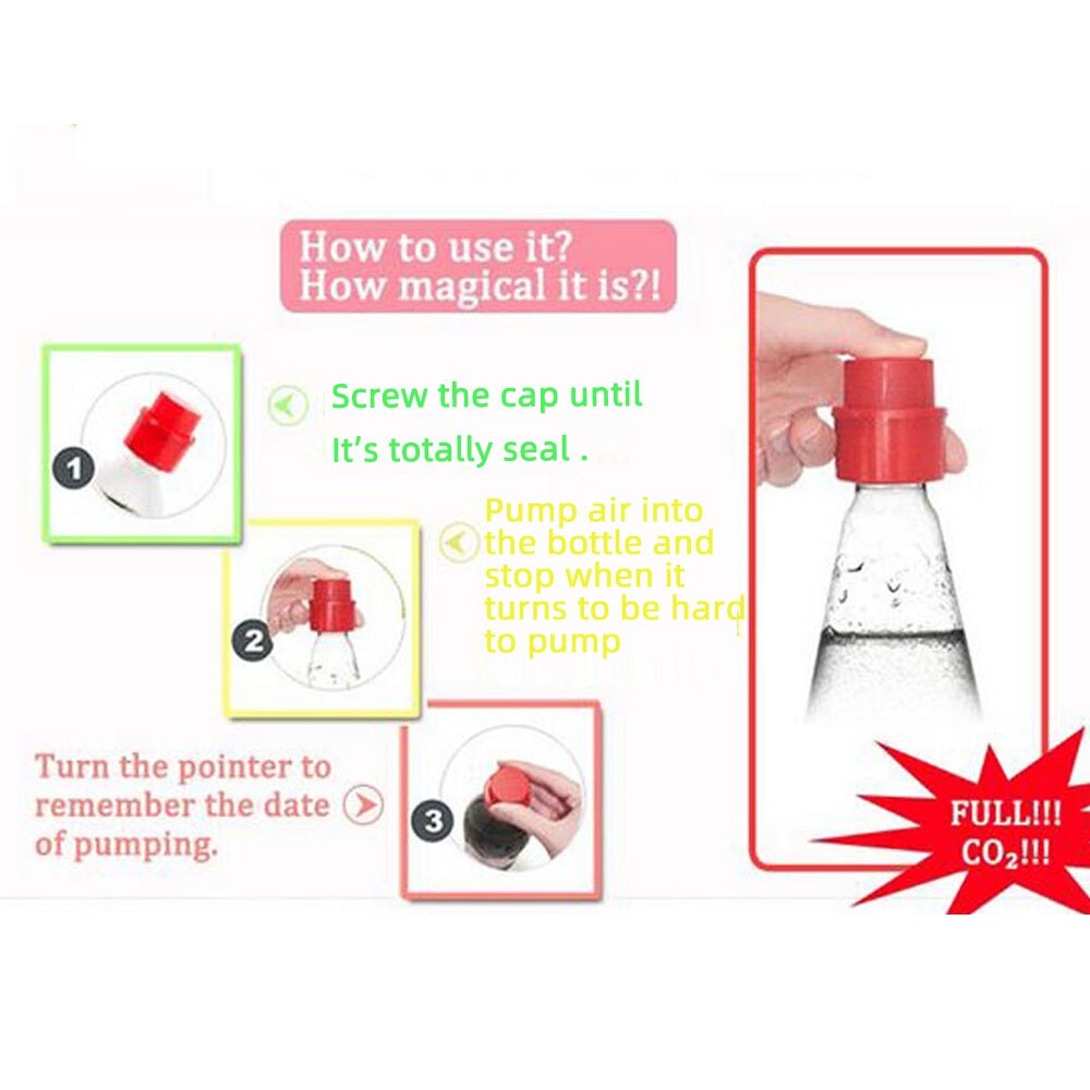 Vacuum Soda Cap Inflatable Soft Sealer Fizzy Drink Carbonated Beverage Bottle Stopper Saver