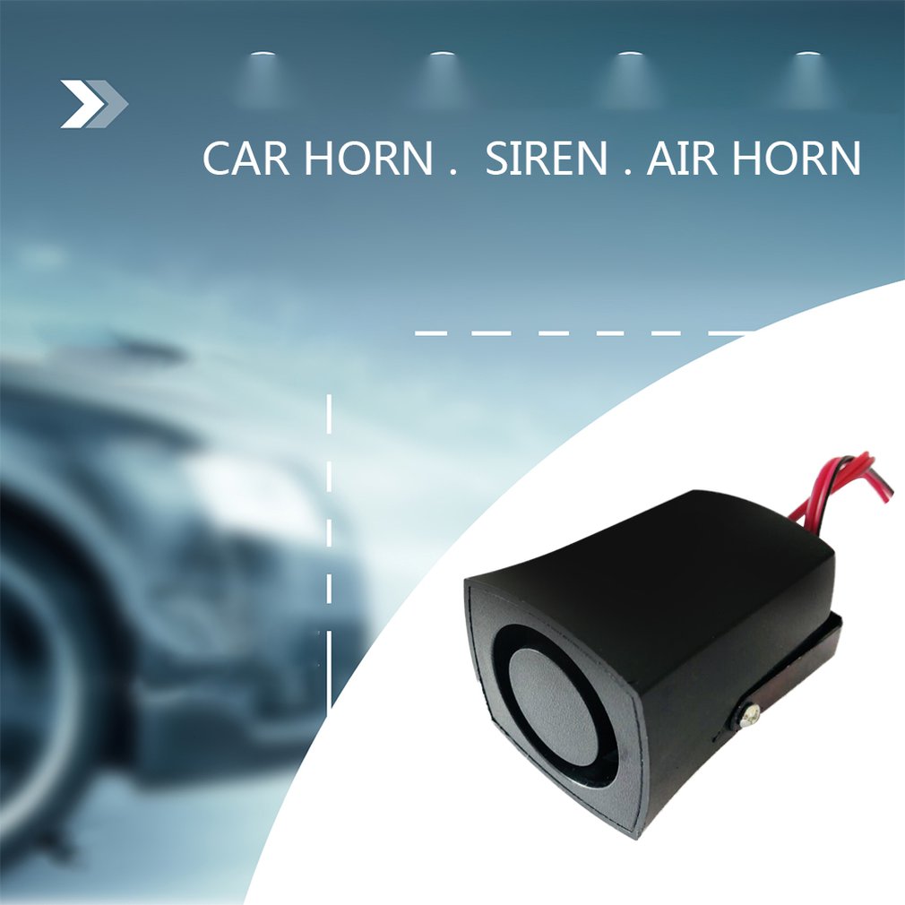 12V Air Horn Car Truck Vehicle Reversing Sound Speaker Buzzer Alarm Horn Siren Warn Beeper Fits for various Vehicles