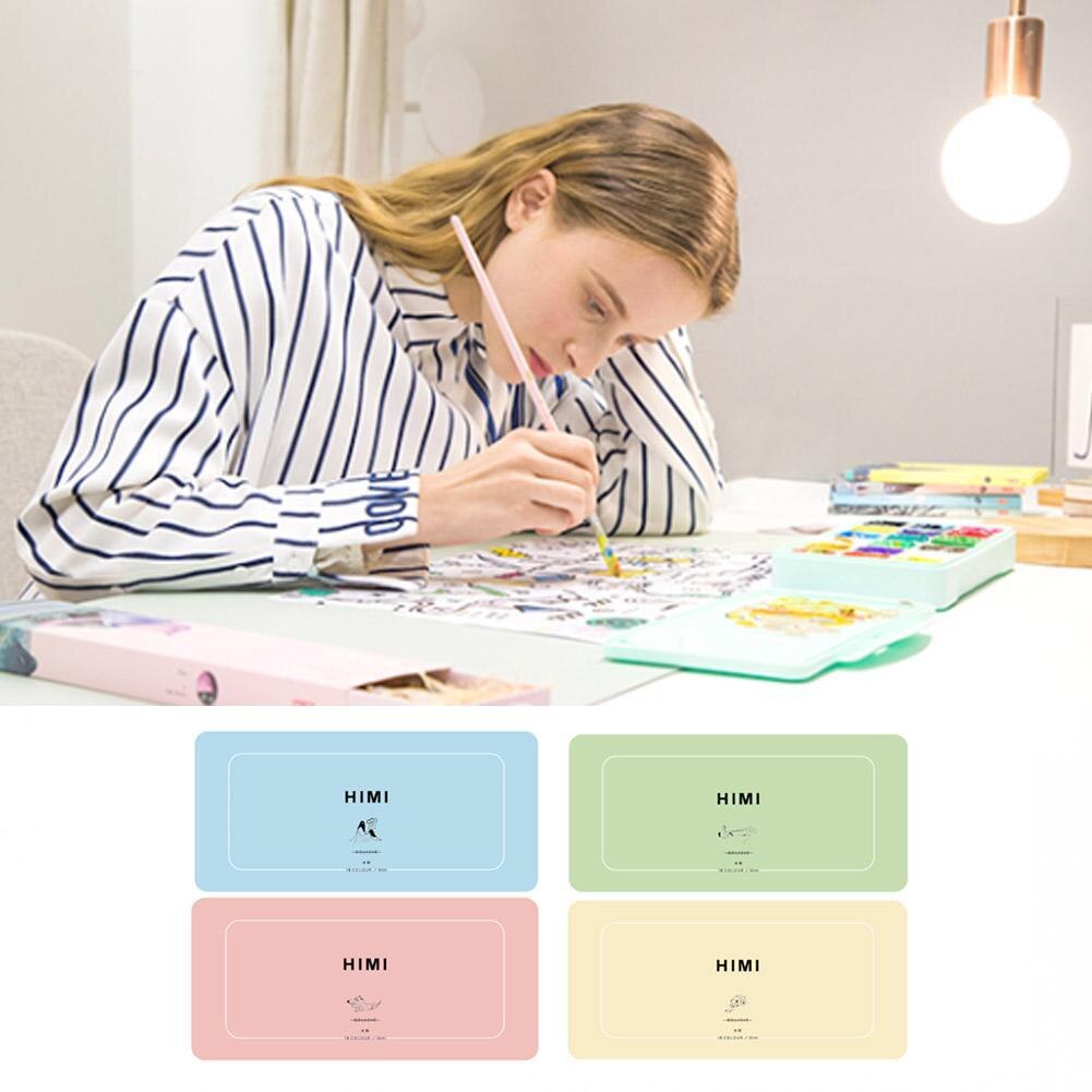 18 Kleuren Draagbare Art Jelly Gouache Set 30Ml Niet Giftig Voor Kunstenaars Gouache Met Aquarel Studenten palet S6P8