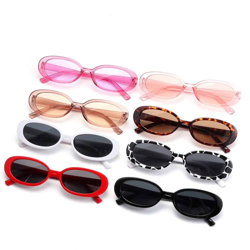 Gafas de sol con montura ovalada pequeña para mujer, anteojos de sol femeninos de estilo Retro Elipse, con protección UV400, gafas de senderismo para exteriores