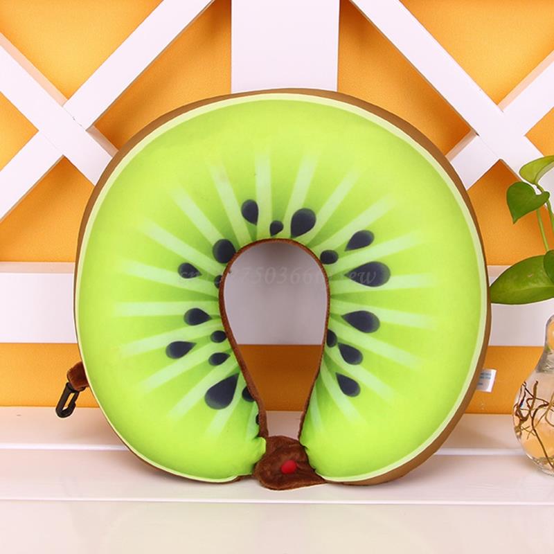 Neck Support Head Rest Headrest Cushion Travel Memory Foam Fruit U Shaped Pillow 24BD: B