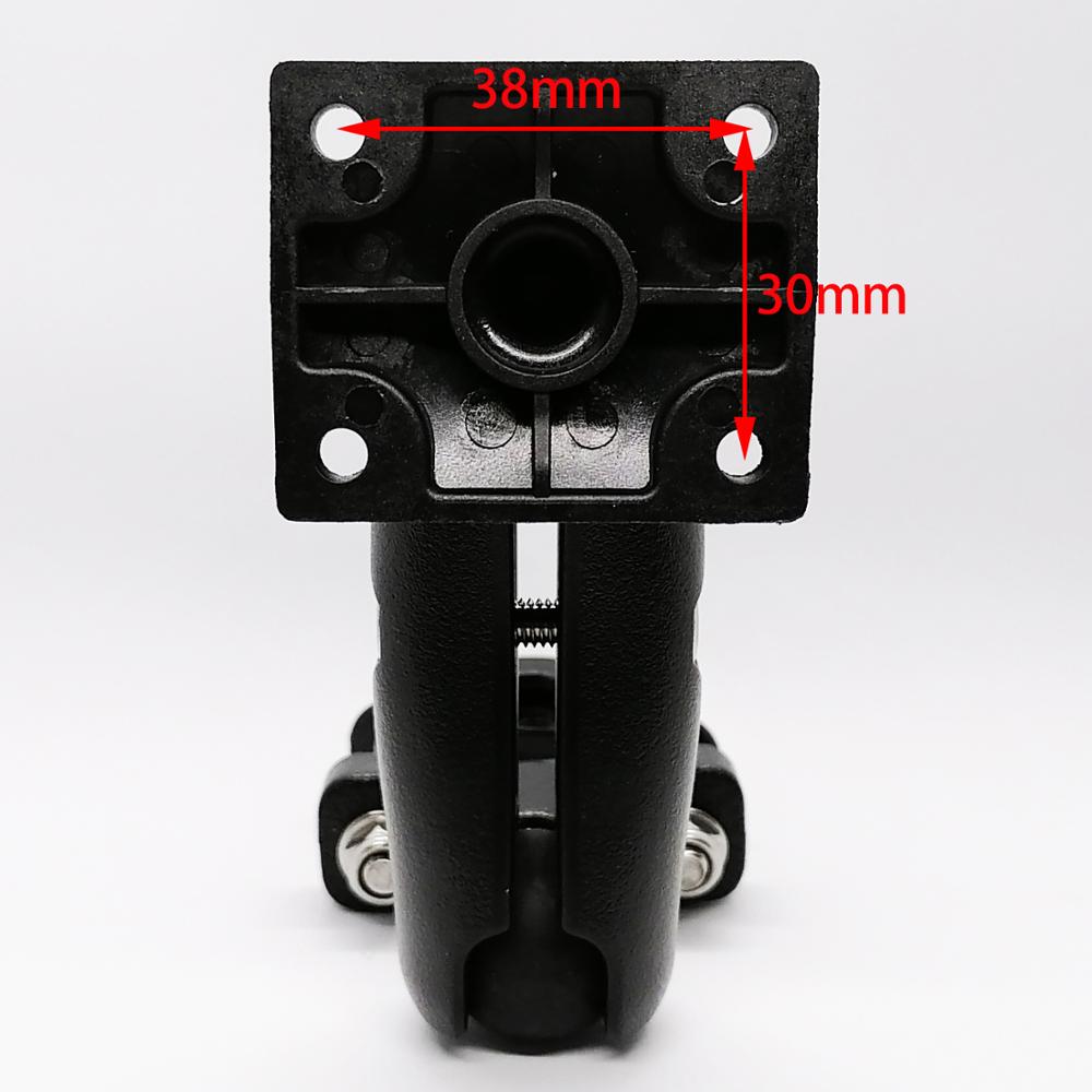 Handlebar Mount with Industrial Standard AMPs Hole Pattern 95MM Double Socket Arm
