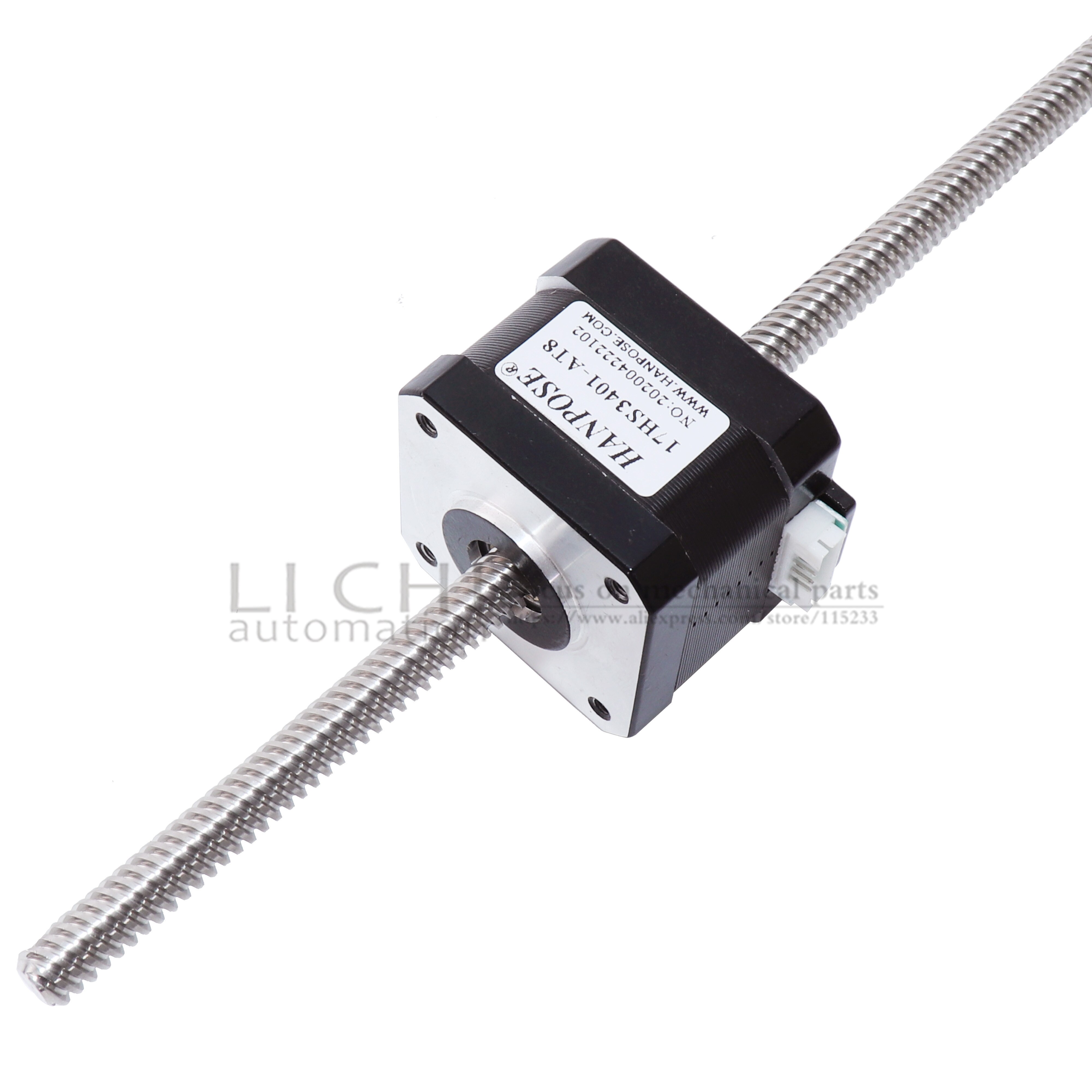 NEMA 17 Through screw stepper motor 17HA3401-T8*8 100/200/300/400MM linear high torque stepper motor for 3D printer accessories