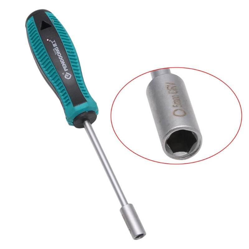 Metal Socket Driver Wrench Screwdriver Hex Nut Key Nutdriver Hand Tool 3mm-14mm: 5mm