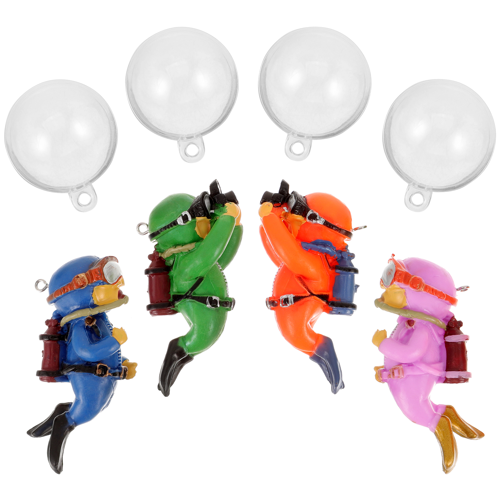 Fish tank Decoration Floating Ornaments Small Figurines Complete Set Diver Blue Guy Underwater Scenery Bottom Figurines