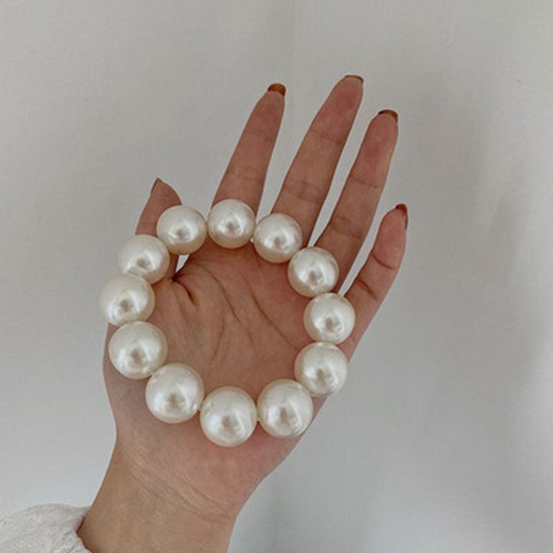 Women Girls Colorful All Pearls Elastic Hair Bands Sweet Hair Ornament Headband Scrunchie Hair Accessories: A3
