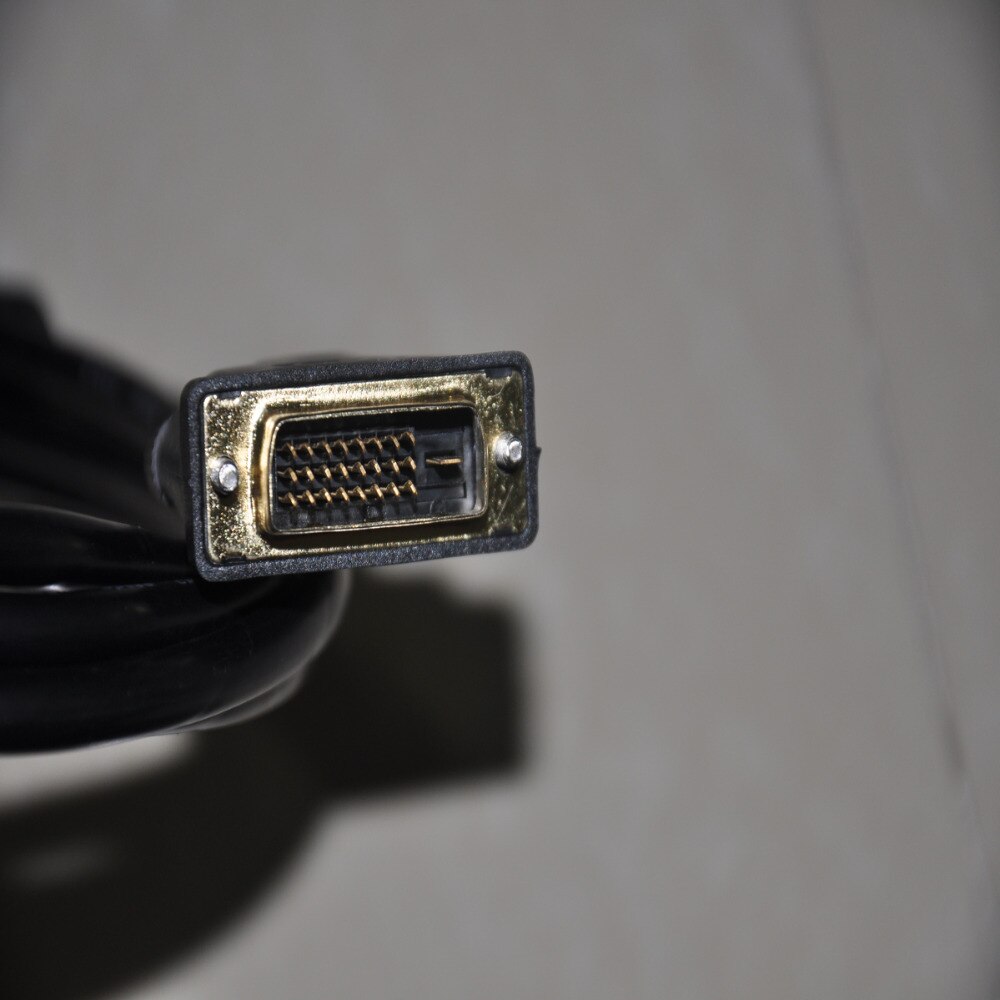 24 + 1 DVI a DVI enchufe chapado en oro Cable macho-Macho DVI-D Adaptador interfaz Visual Digital con ferrita núcleos para XBOX HDTV Monitor