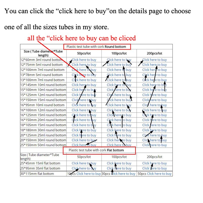 100pcs 15*100mm(5.9*39.3in) Clear Plastic Test Tube with Cork Stopper U-shape bottom like glass test tube Wedding favours Vial
