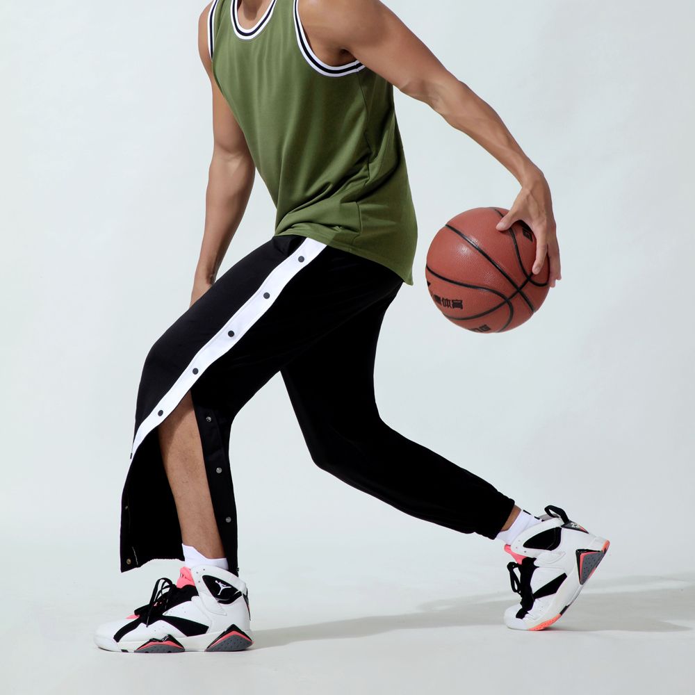 Men's Tear Away Basketball Pants & Shorts Loose Fit Active Workout, Training Tearaway